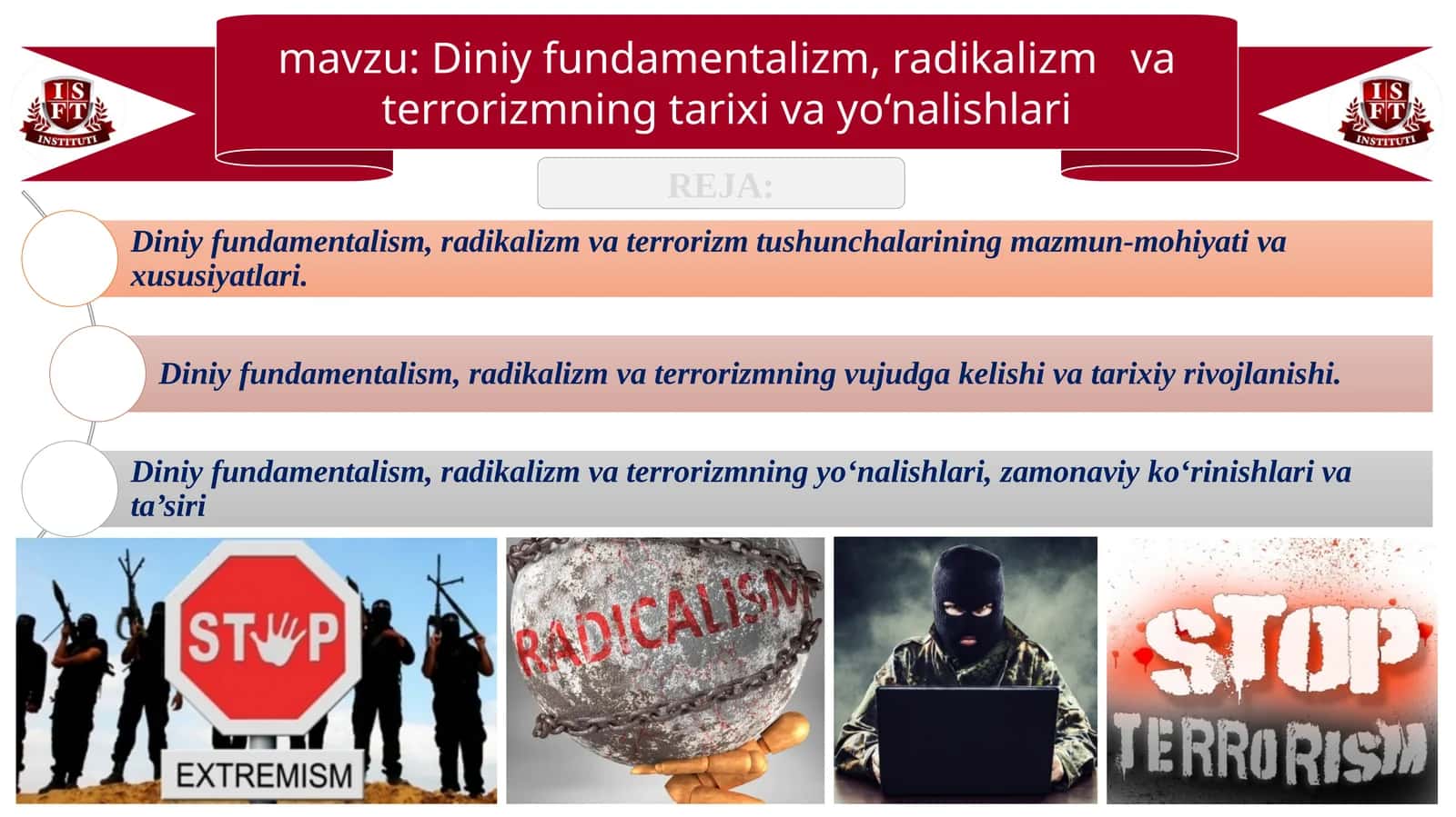 Diniy fundamentalizm, radikalizm va terrorizmning tarixi va yo‘nalishlari 1
