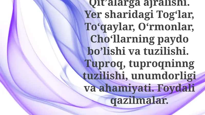 Yerning Litosfera qobig’ining tuzilishini o’rganish 1
