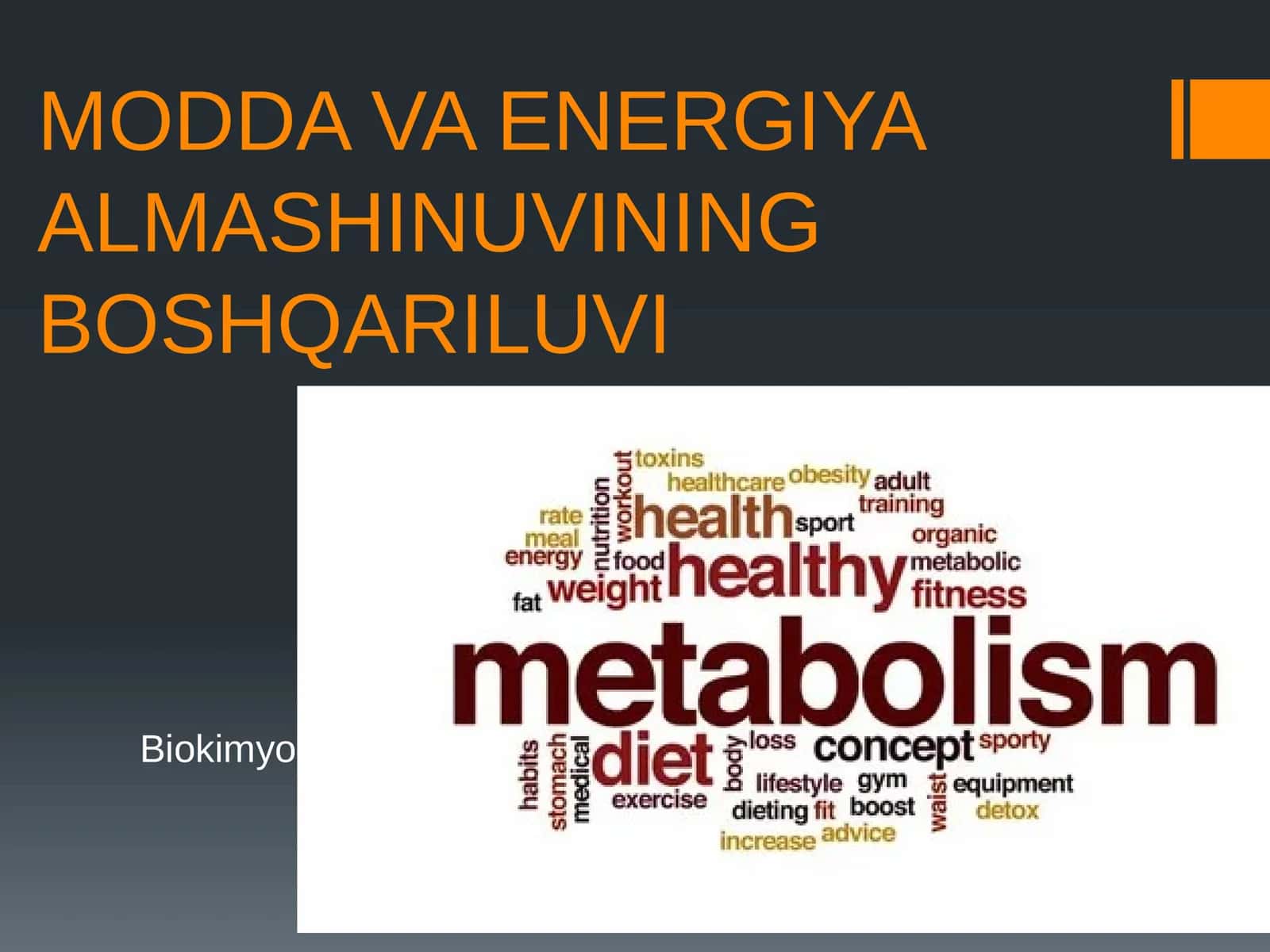 MODDA VA ENERGIYA ALMASHINUVINING BOSHQARILUVI 1