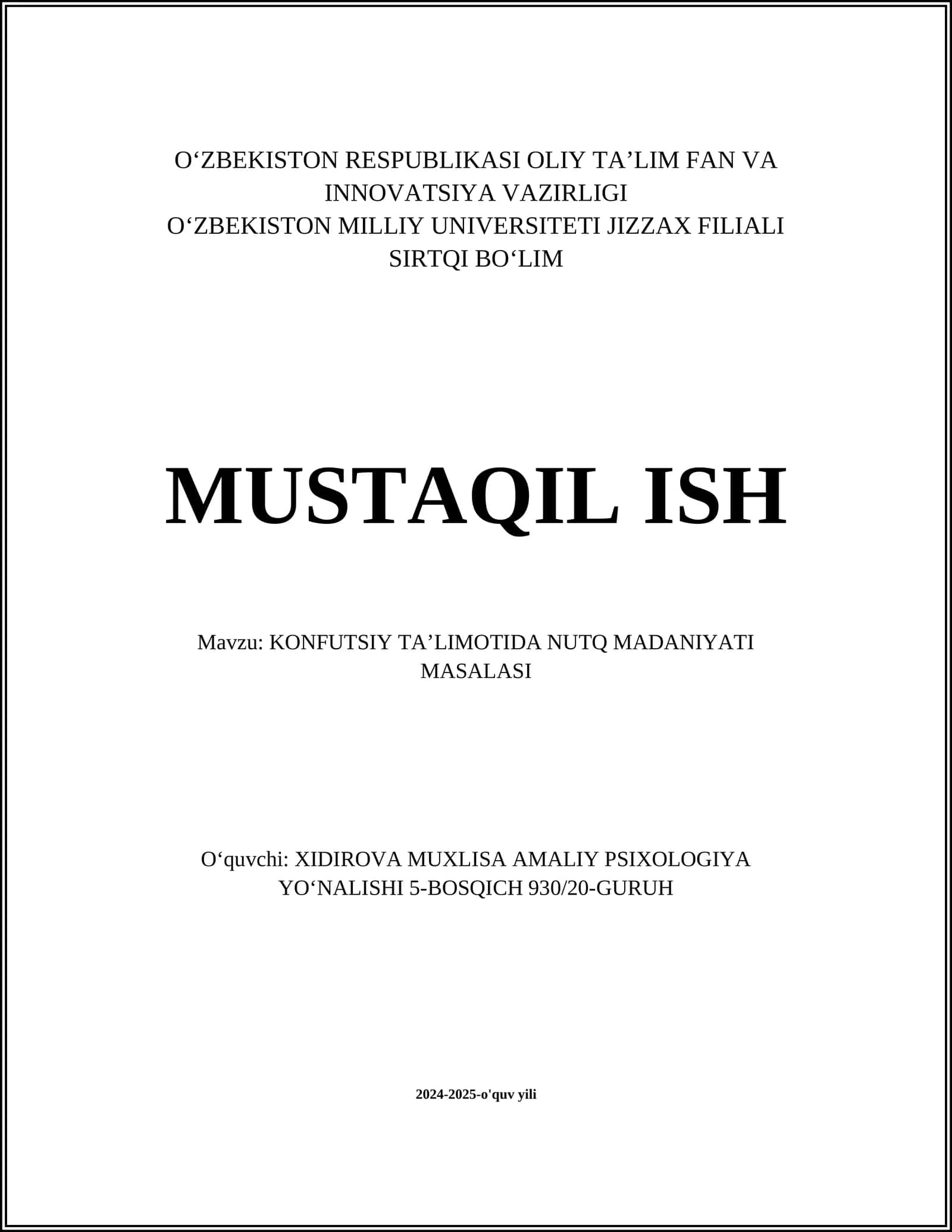 KONFUTSIY TAʼLIMOTIDA NUTQ MADANIYATI MASALASI 1