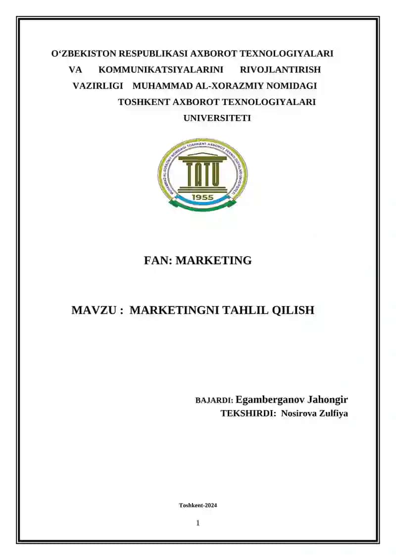Marketingni tahlil qilish