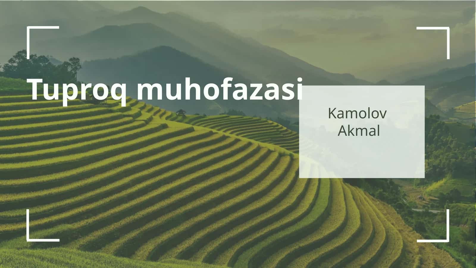 Tuproq muhofazasi 1
