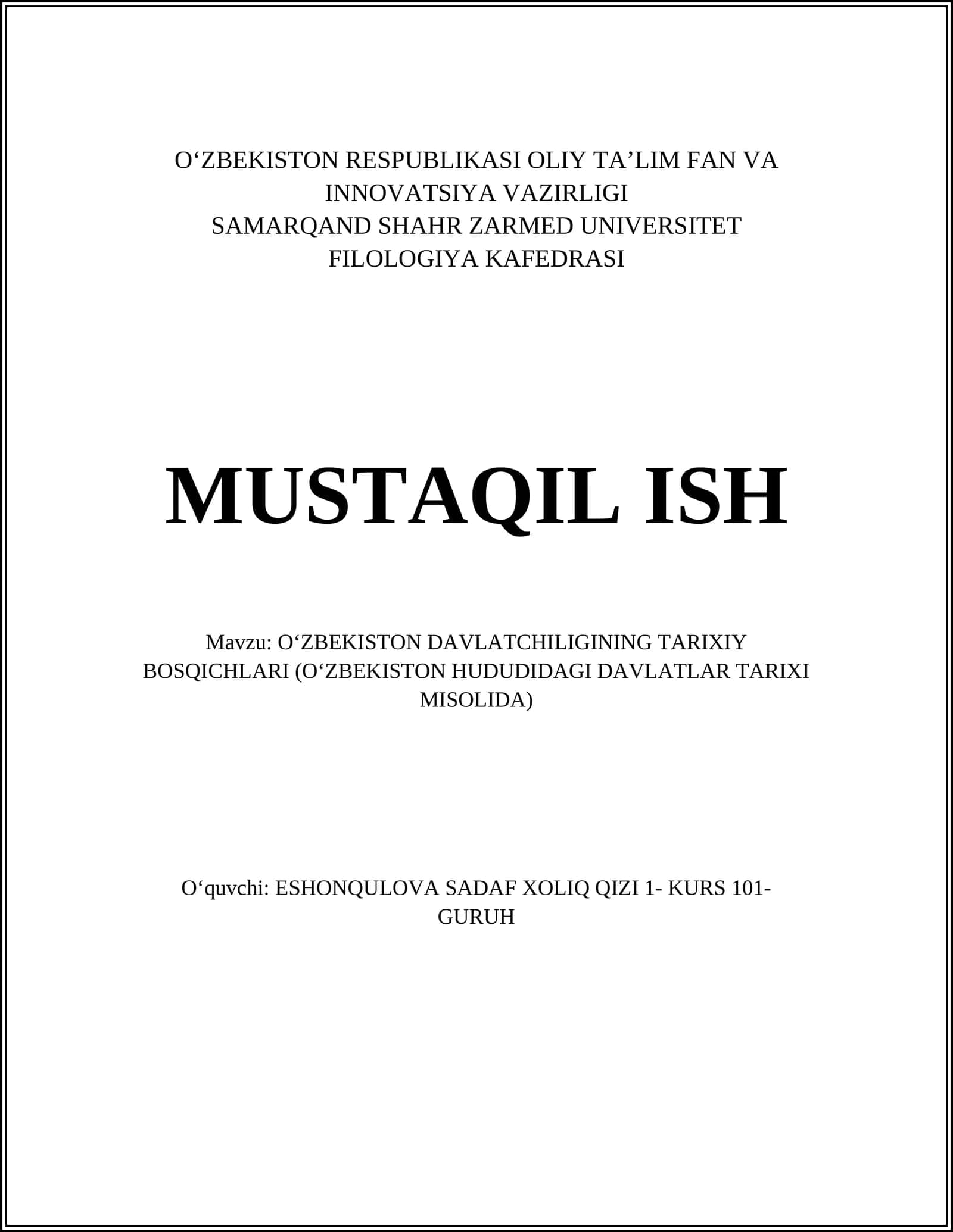 Qadimgi Xorazm davlati 1