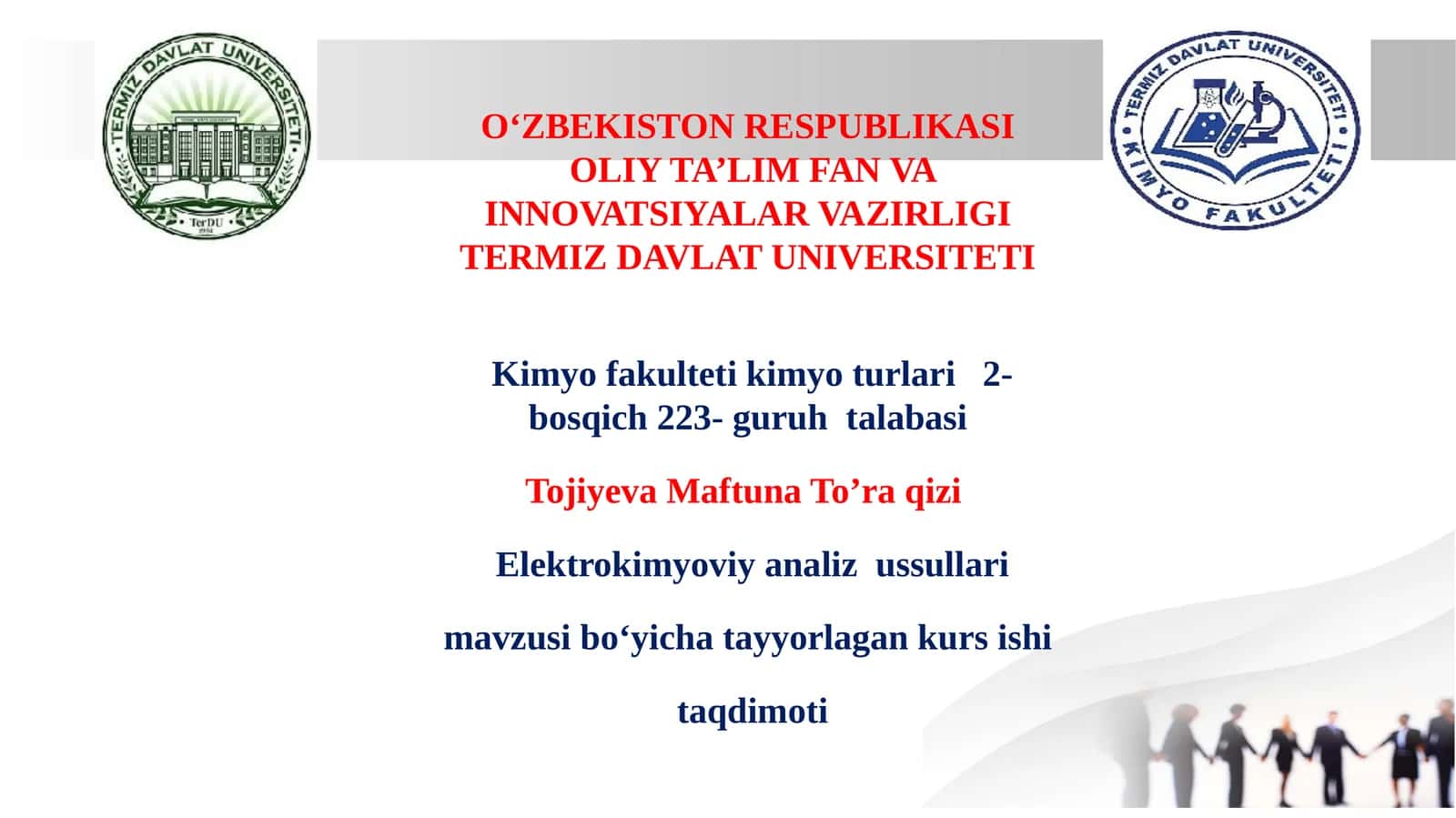 Elektrokimyoviy analiz usullari 1