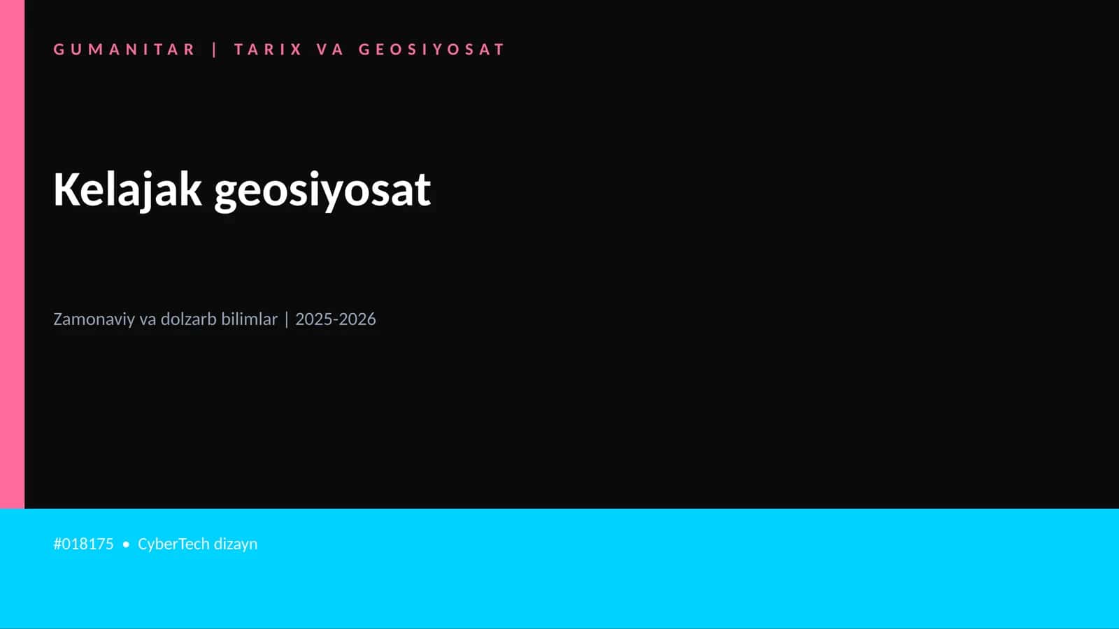 Kelajak geosiyosat 1