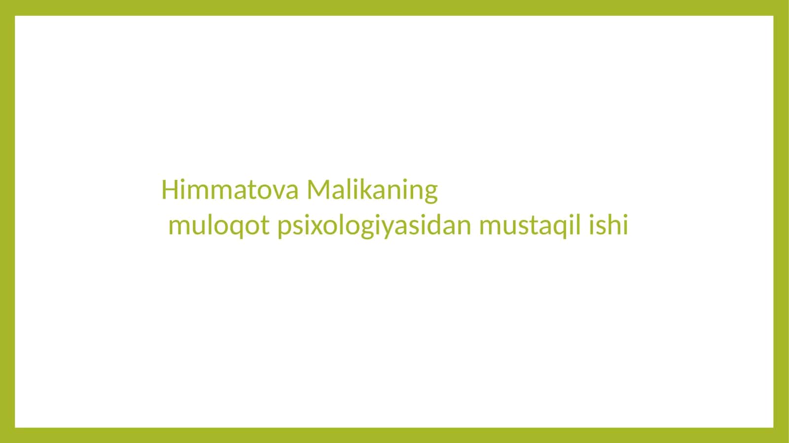 Muloqot psixologiyasi 1