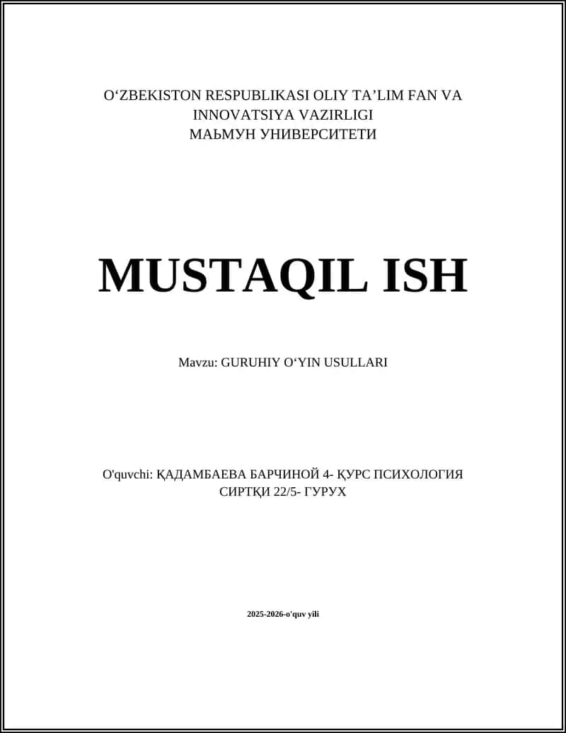GURUHIY O‘YIN USULLARI 1