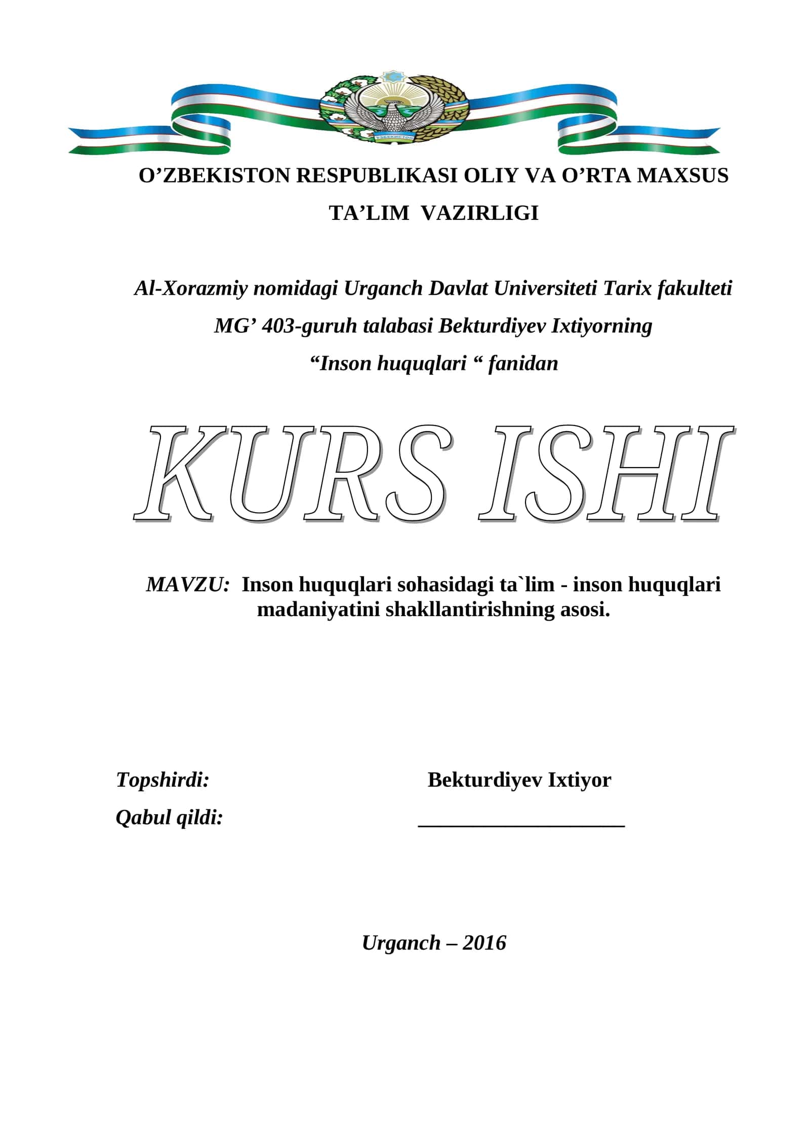 Inson huquqlari sohasidagi ta'lim 1