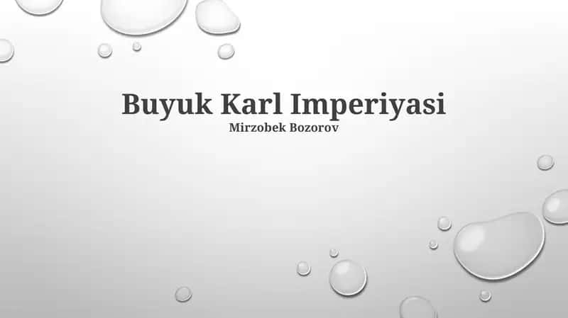 Buyuk Karl Imperiyasi 1