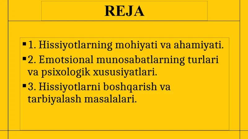 Hissiyotlar emotsional munosabatlar sifatida 1