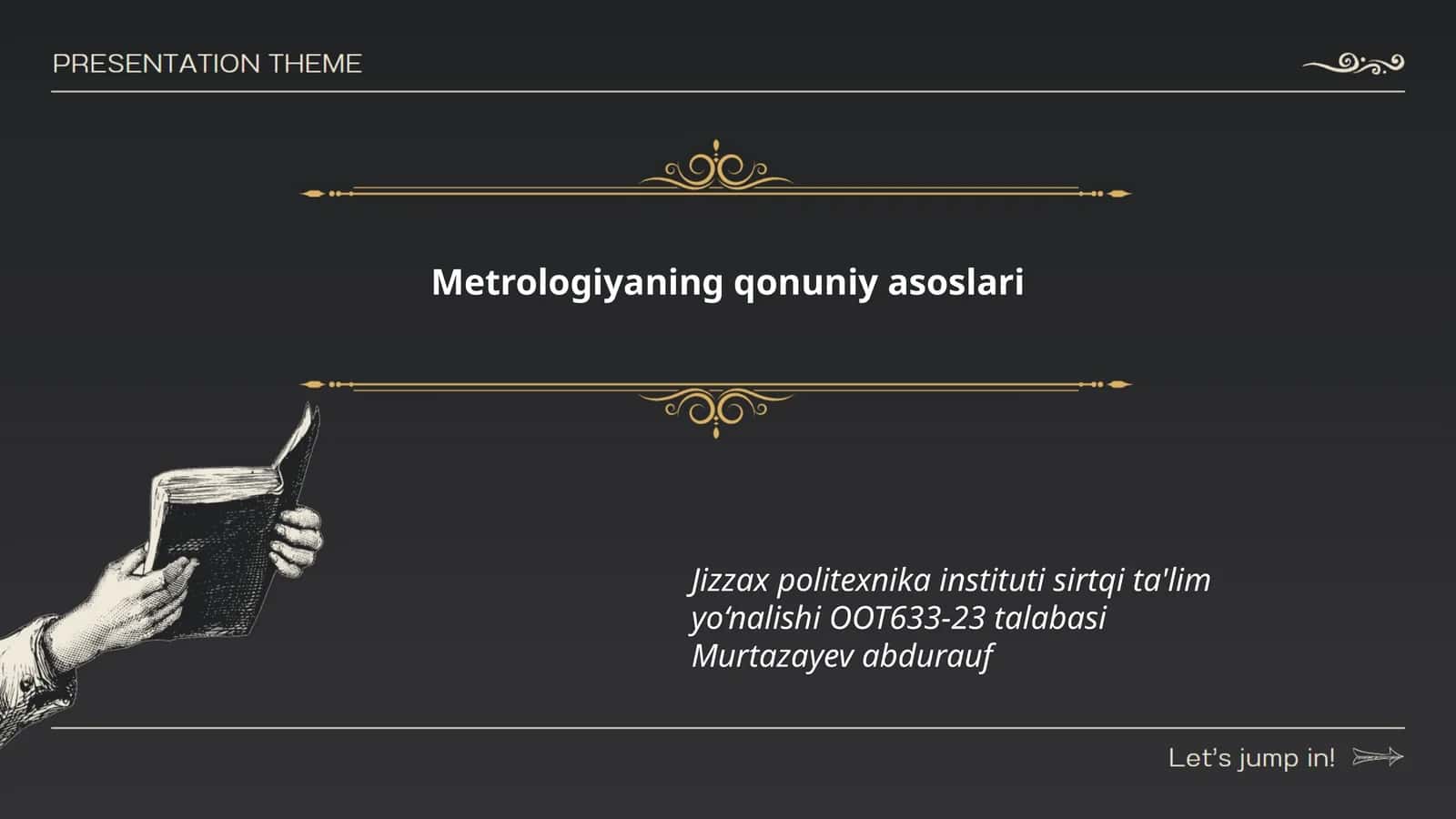 Metrologiyaning qonuniy asoslari 1
