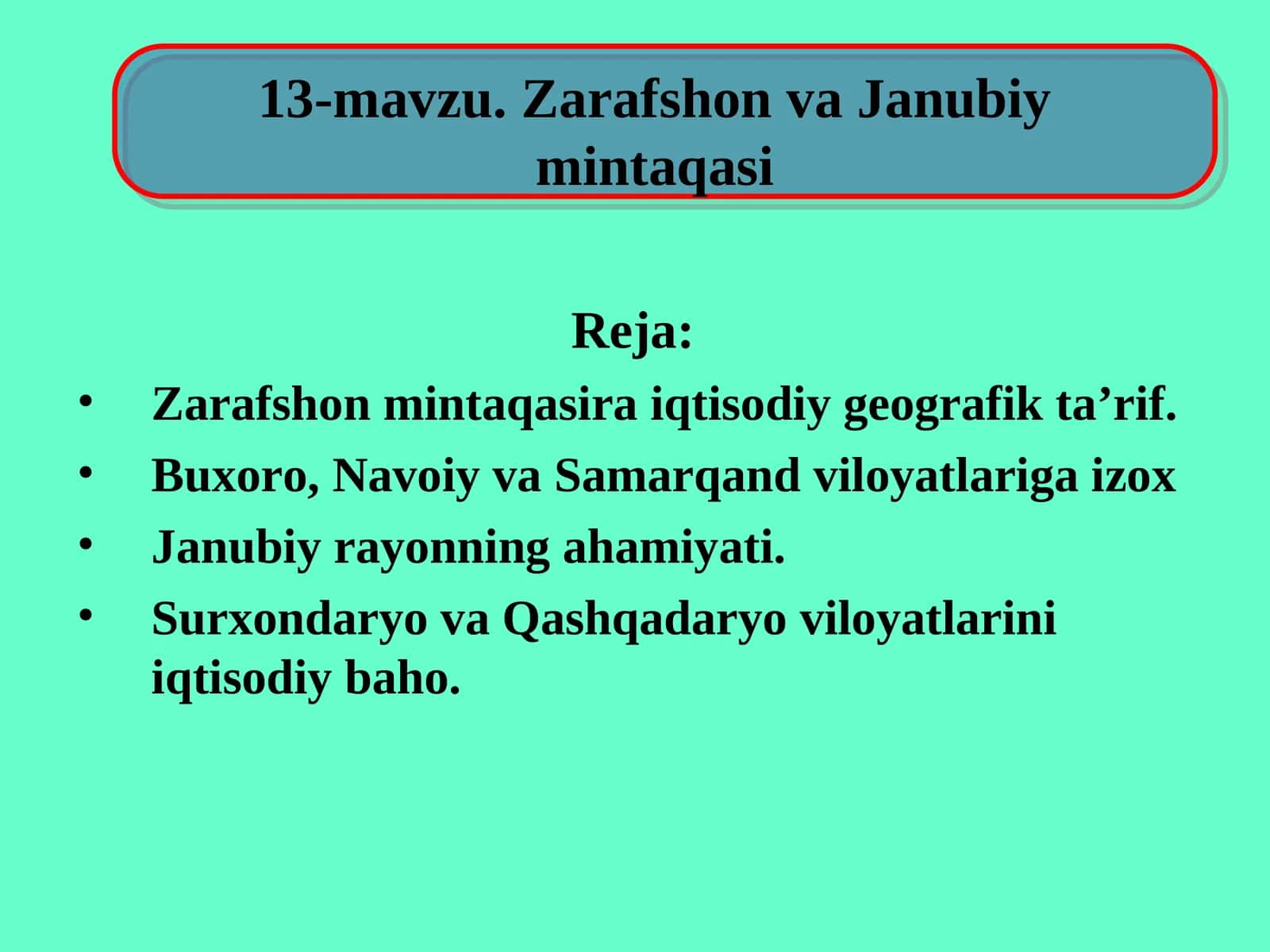 Zarafshon va Janubiy mintaqasi 1