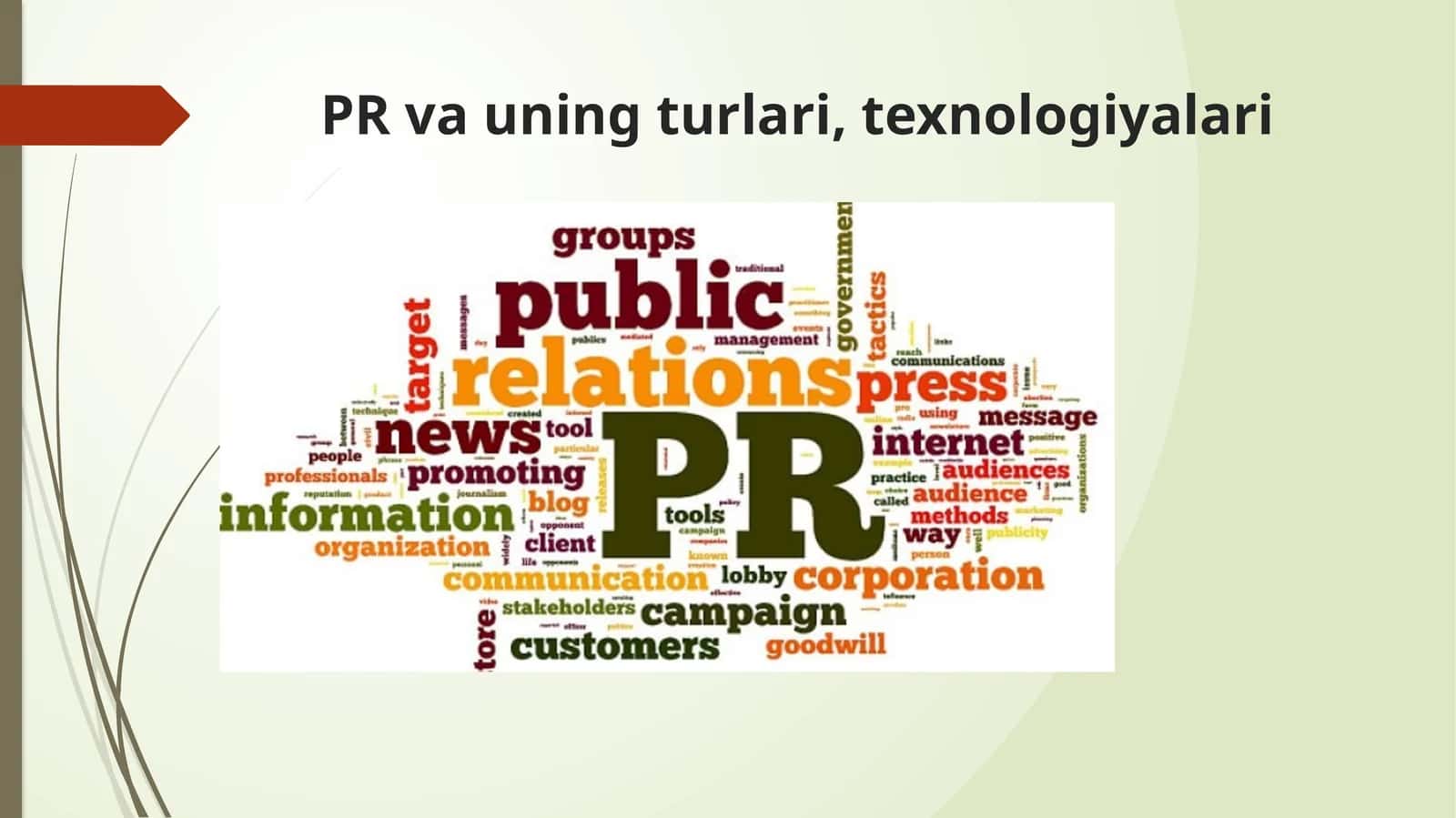 PR tadqiqotlari va texnologiyalari 1
