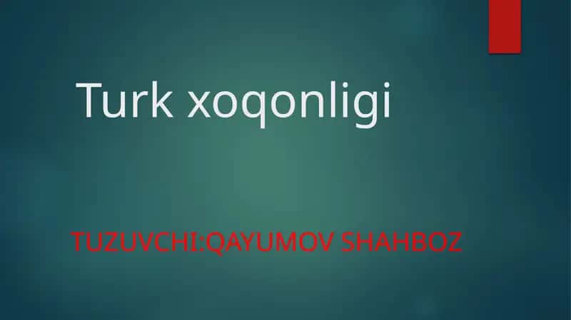 Turkxoqonligi 1
