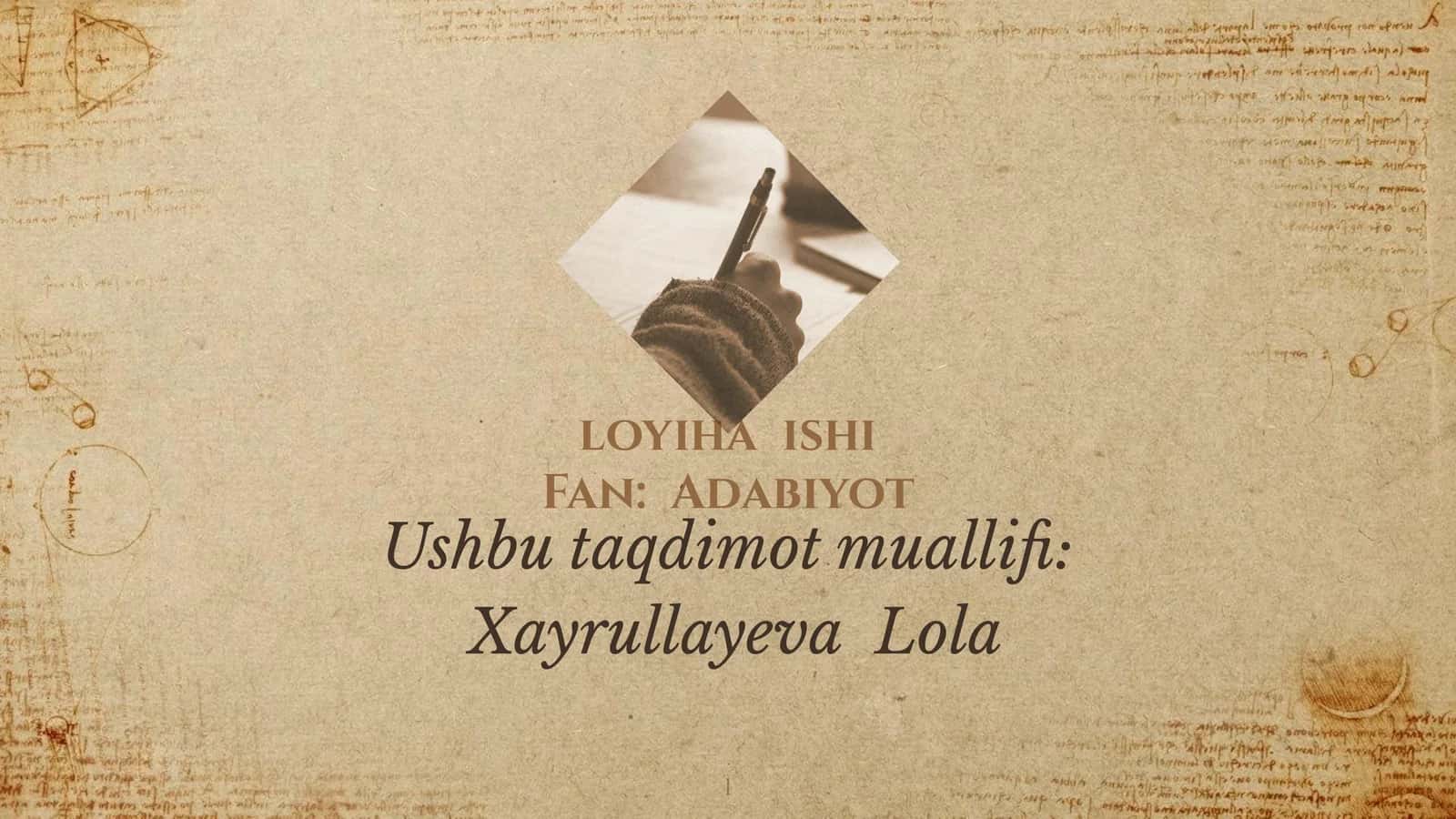 Abdurauffitrat:hayotivaijodi 1