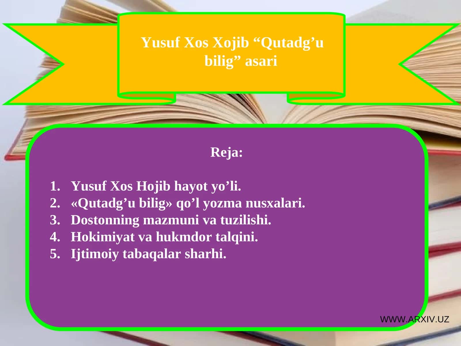 Yusuf Xos Hojib “Qutadg’u bilig” asari 1