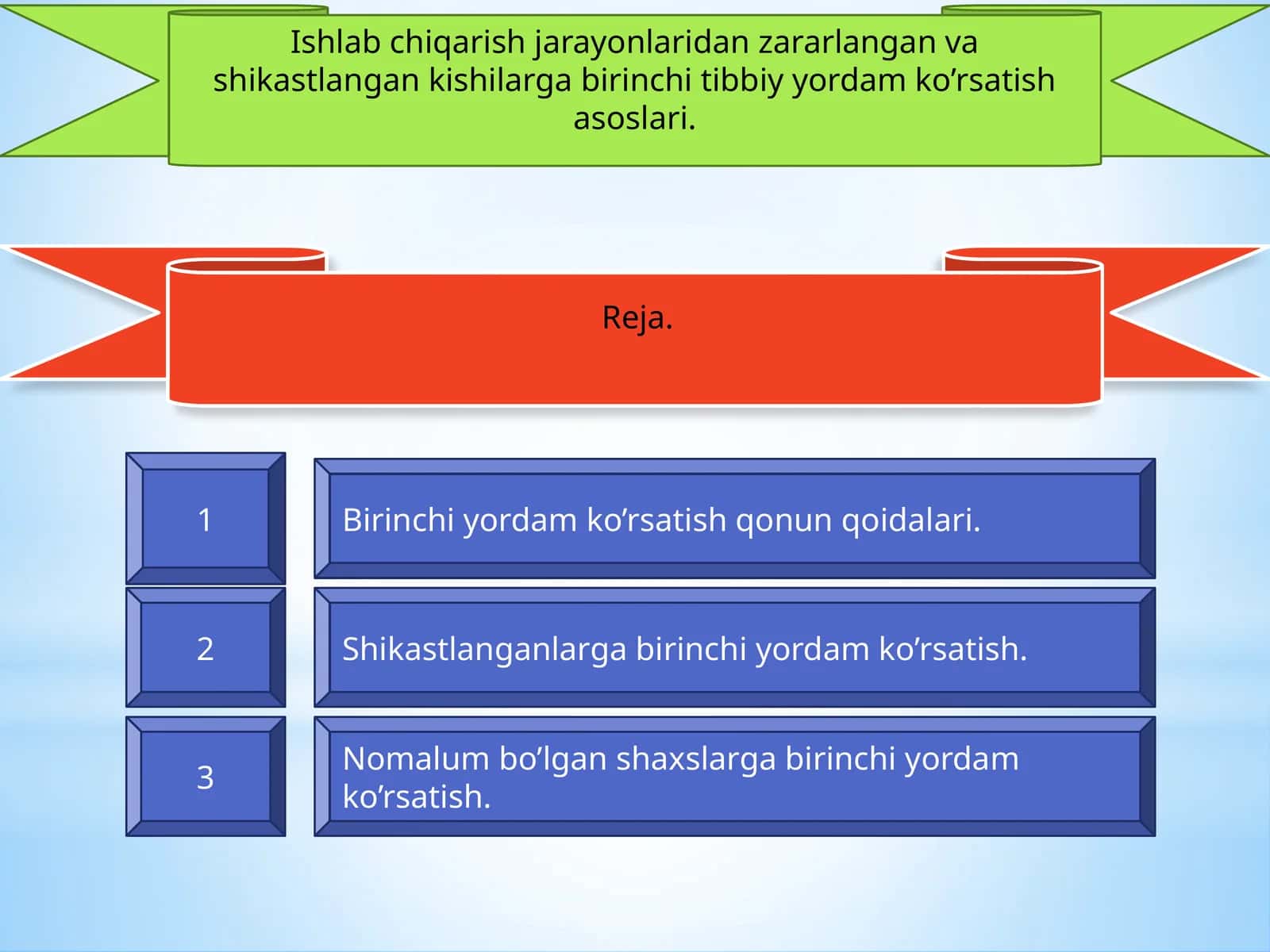 Birinchi yordam ko’rsatish asoslari 1