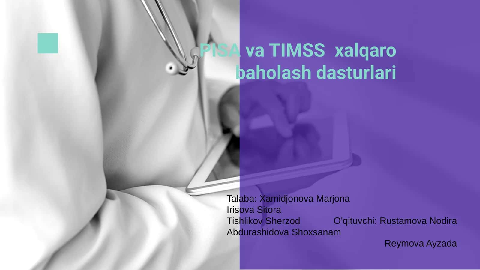 PISA va TIMSS xalqaro baholash dasturlari 1