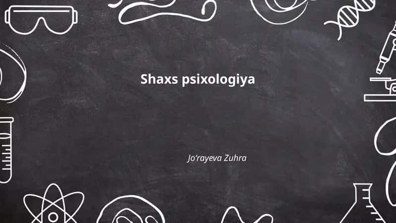 Shaxs psixologiya 1