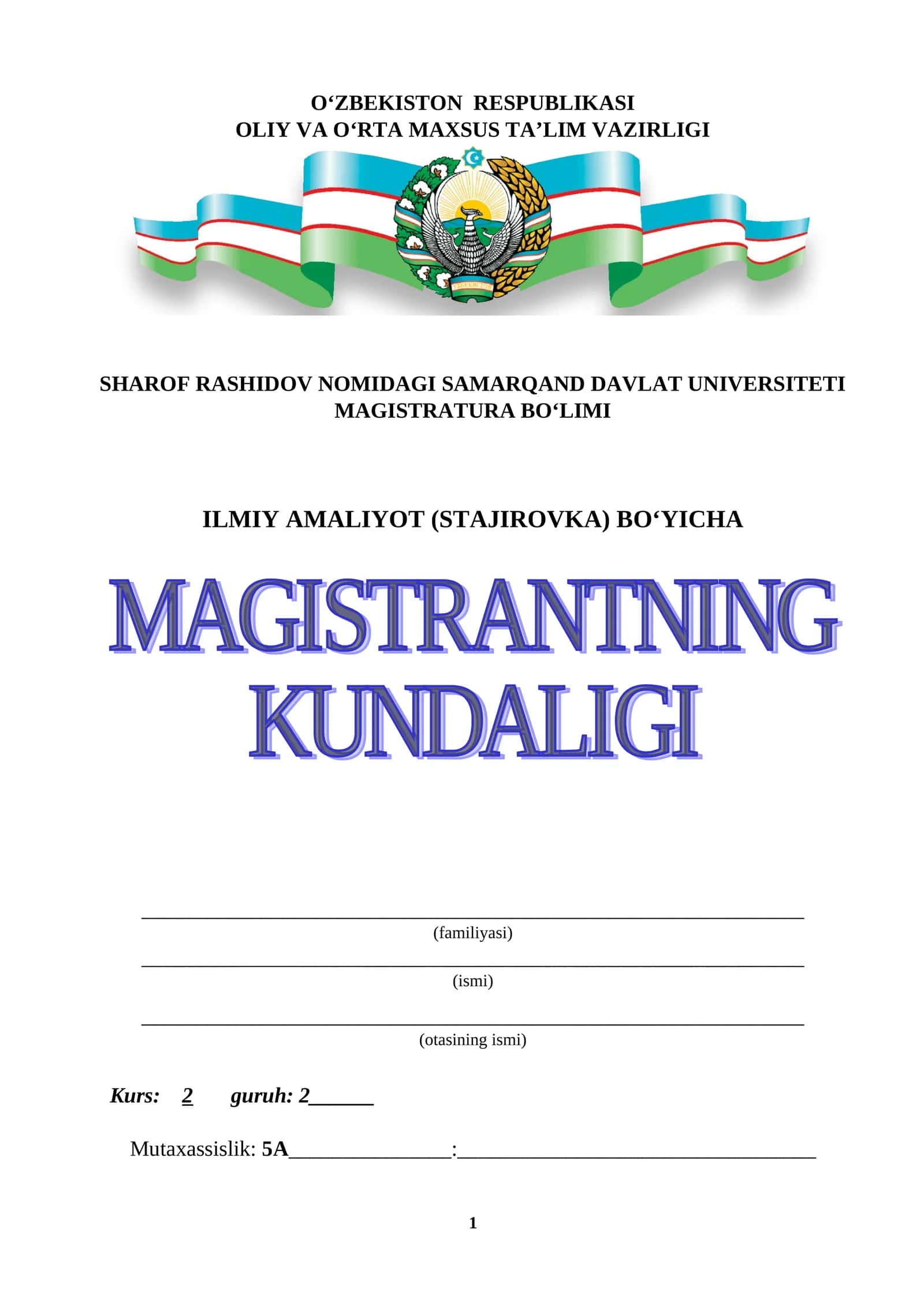 ILMIY AMALIYOT (STAJIROVKA) 1