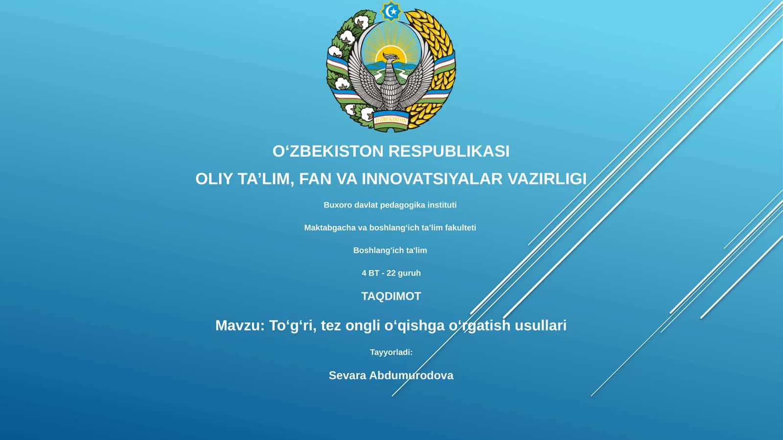Toʻgʻri, tez ongli oʻqishga oʻrgatish usullari 1
