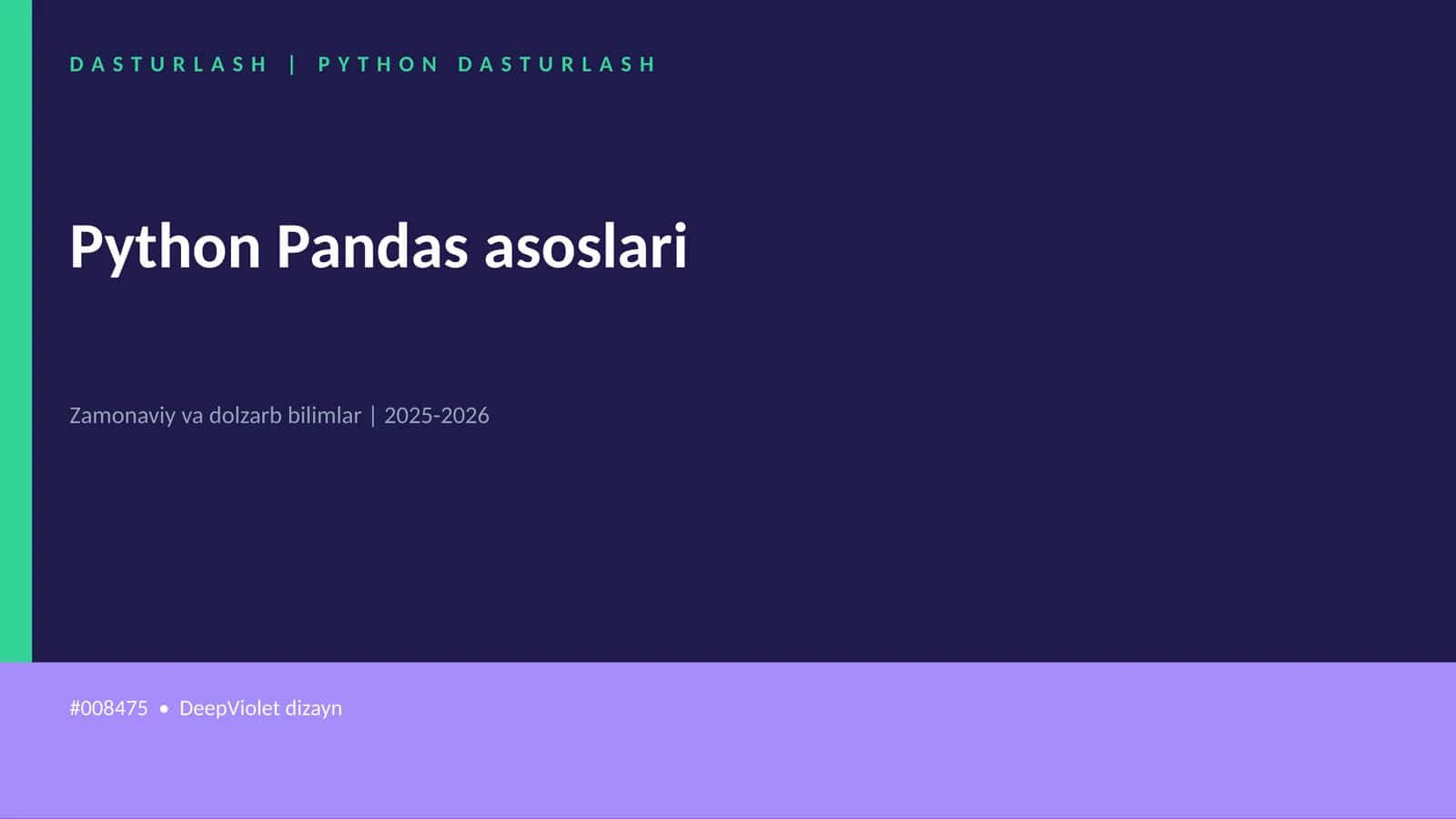 DASTURLASH | PYTHON DASTURLASH 1