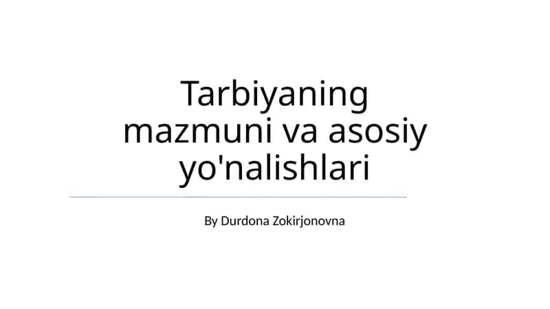 Vatanparvarlik tarbiyasi 1
