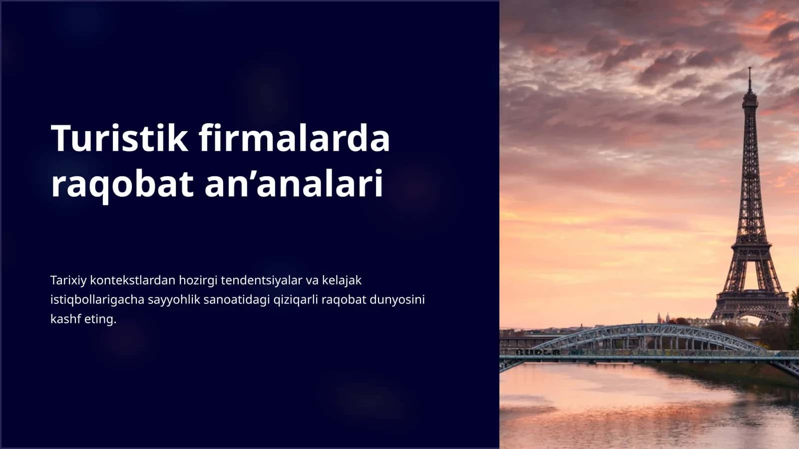 Turistik firmalarda raqobat an’analari 1