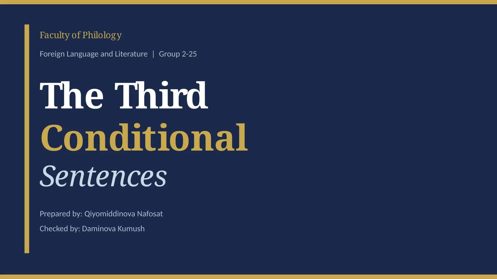 The Third Conditional 1