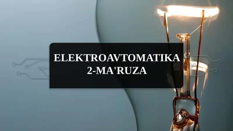 ELEKTROAVTOMATIKA 1