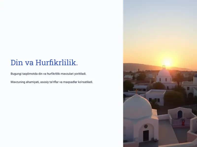 Din va Hurfikrlilik 1