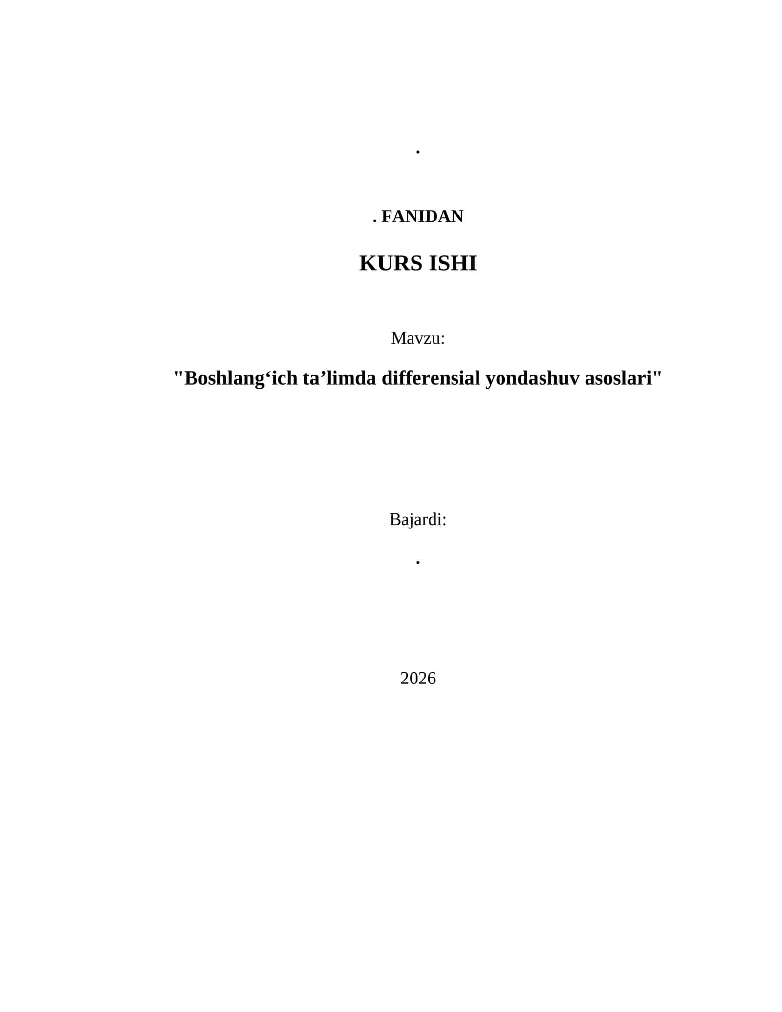 Boshlangʻich taʼlimda differensial yondashuv asoslari 1