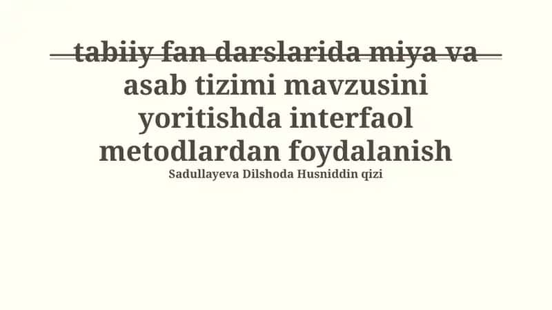 Interaktiv Usullarni Qo'llashning Ahamiyati 1