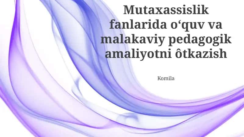 Maxsus Fan Pedagogikasi 1