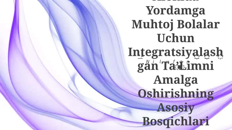 Integratsiyalashgan ta'lim 1
