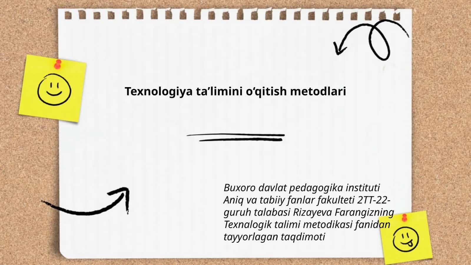 Texnologiya ta’limini o‘qitish metodlari 1