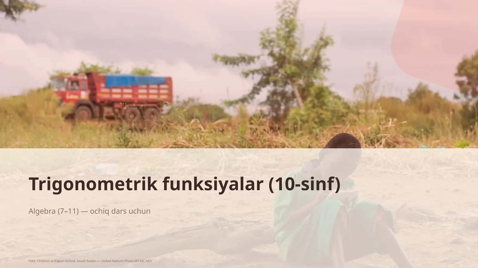 Trigonometrik funksiyalar (10-sinf) 1