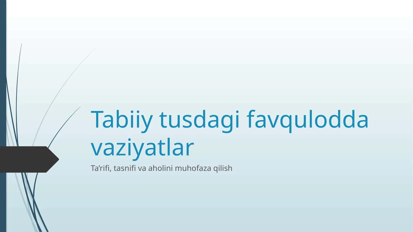 Tabiiy tusdagi favqulodda vaziyatlar 1