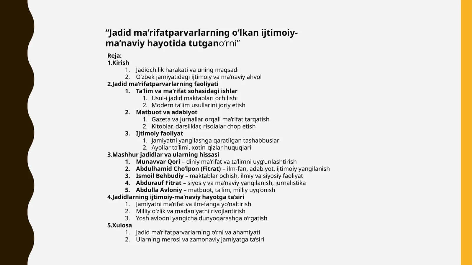 Jadidchilik harakati va uning maqsadi 1