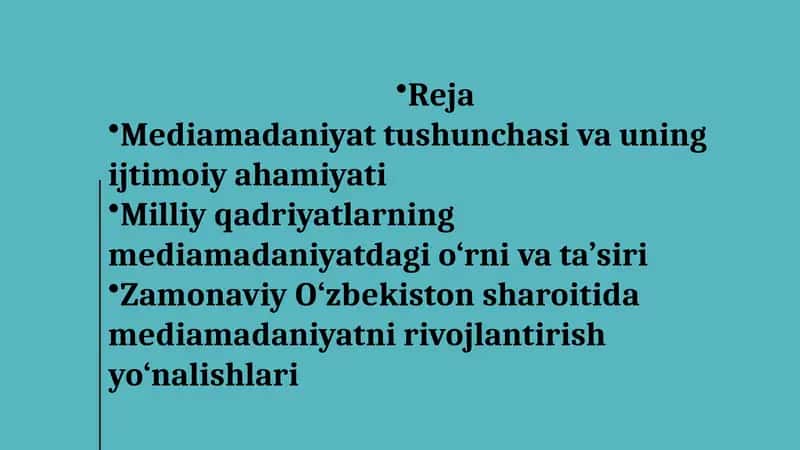 Mediamadaniyatni shakllantirishda milliy qadriyatlarning o‘rni 1
