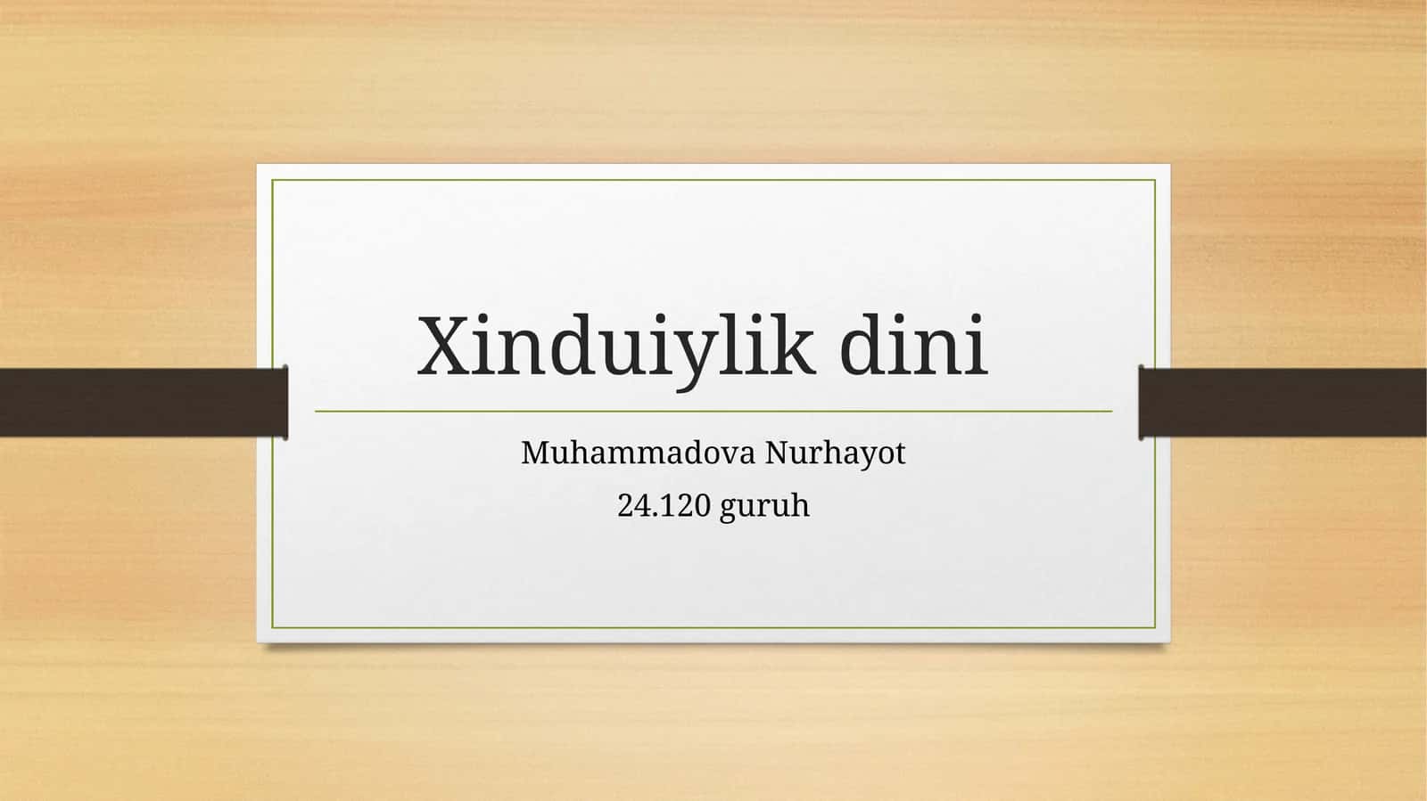 Xinduylik haqida umumiy tushuncha 1