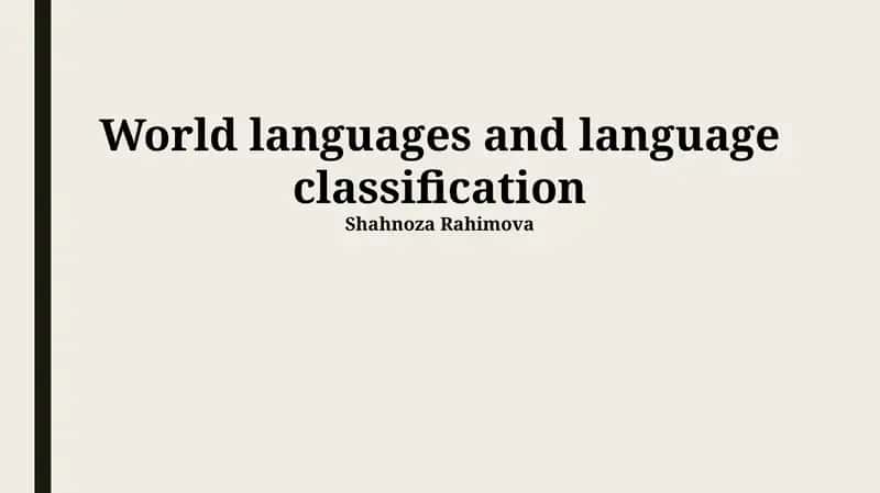 Uralic Languages 1