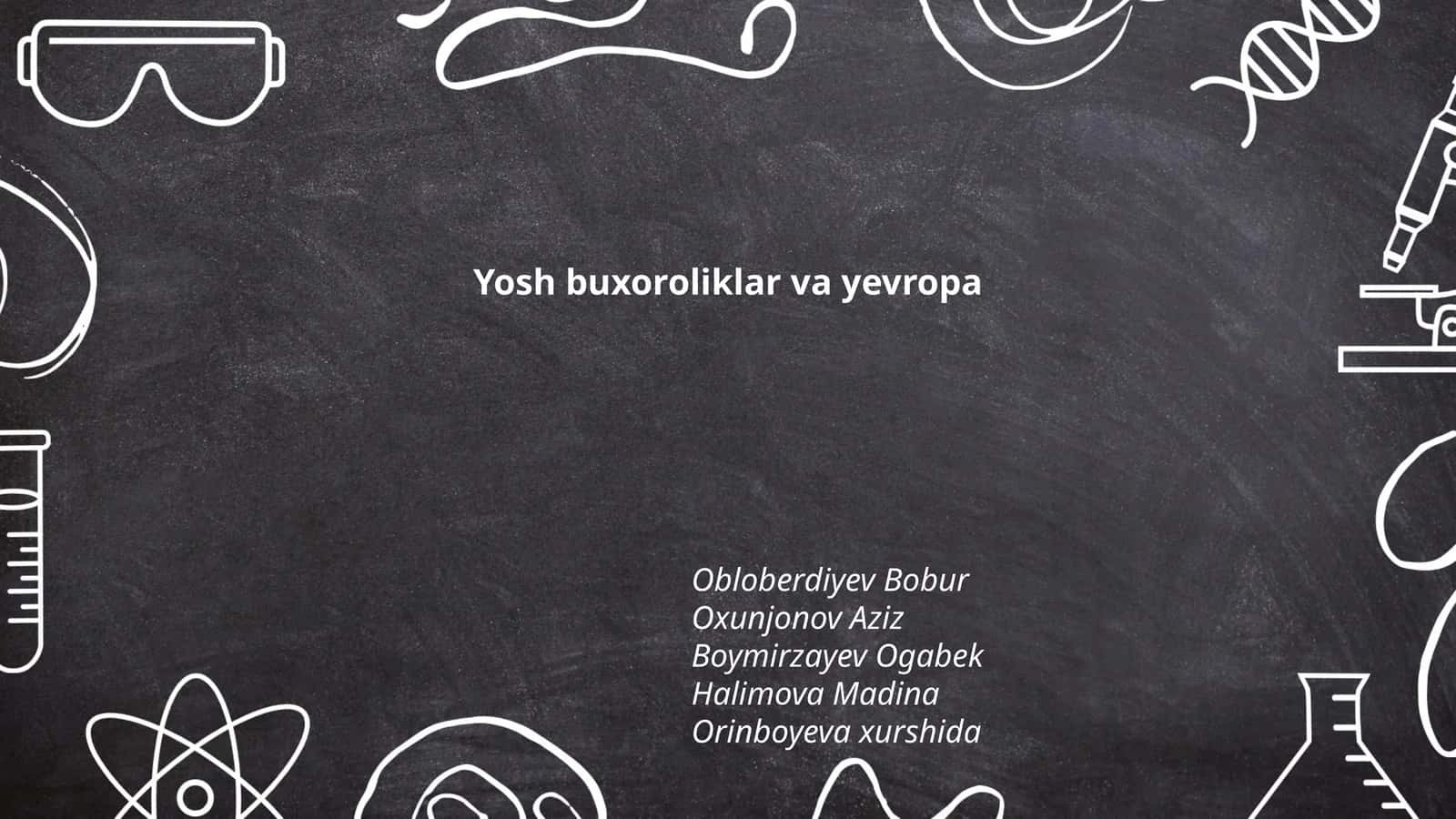 Yosh buxoroliklar va yevropa 1