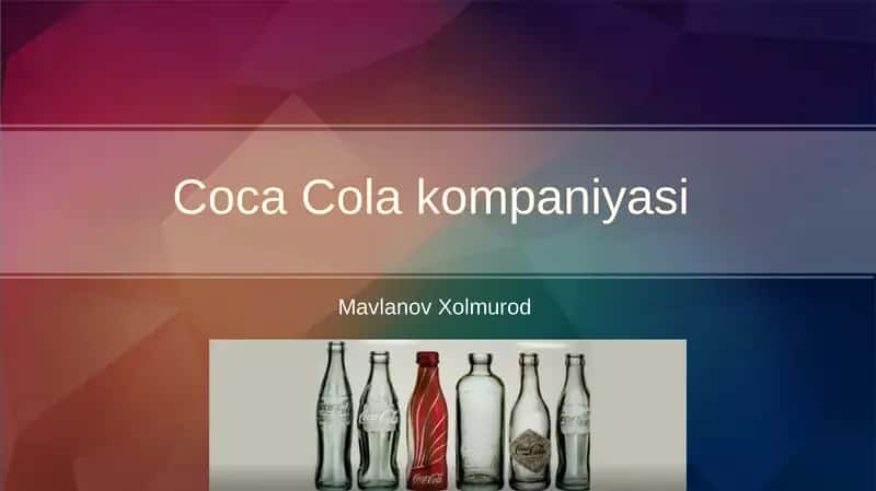 Coca-Cola kompaniyasi 1