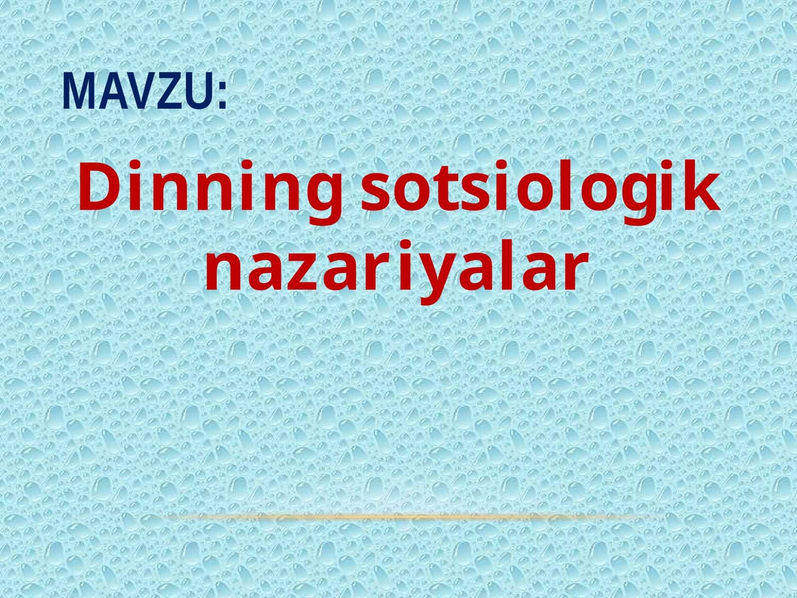 Dinning sotsiologik nazariyalar 1
