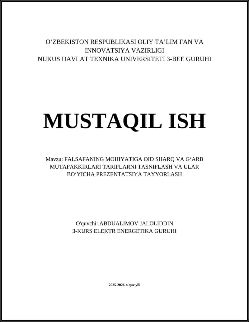 Platon va Aristotelning falsafa mohiyati 1