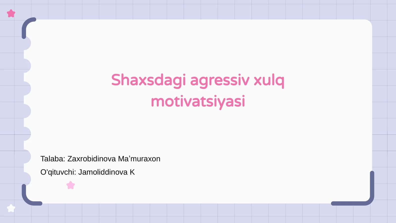 Shaxsdagi agressiv xulq motivatsiyasi 1