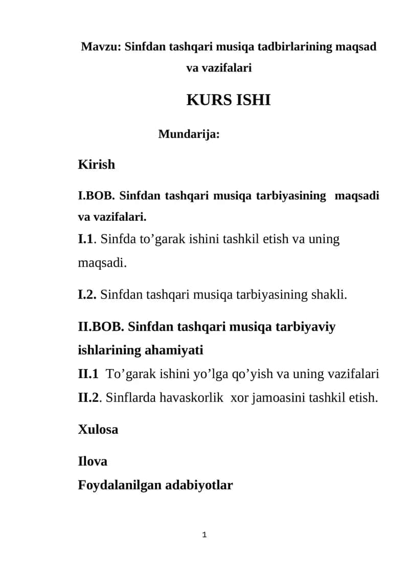 Sinfdan tashqari musiqa tadbirlari 1