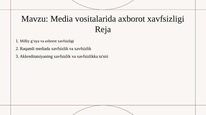 Media vositalarida axborot xavfsizligi 1