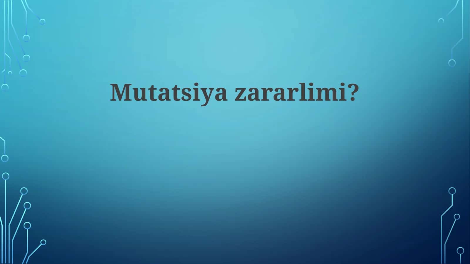 Mutatsiyalar va kasalliklar 1